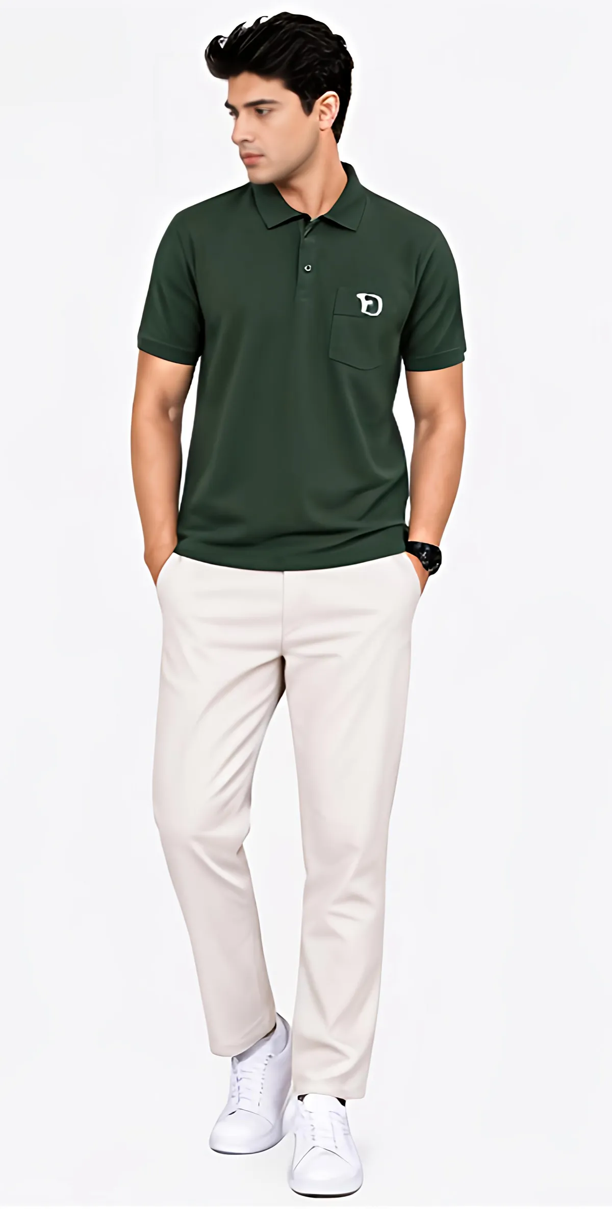 Men's Polo Collar T-Shirt with Pocket - Image 4
