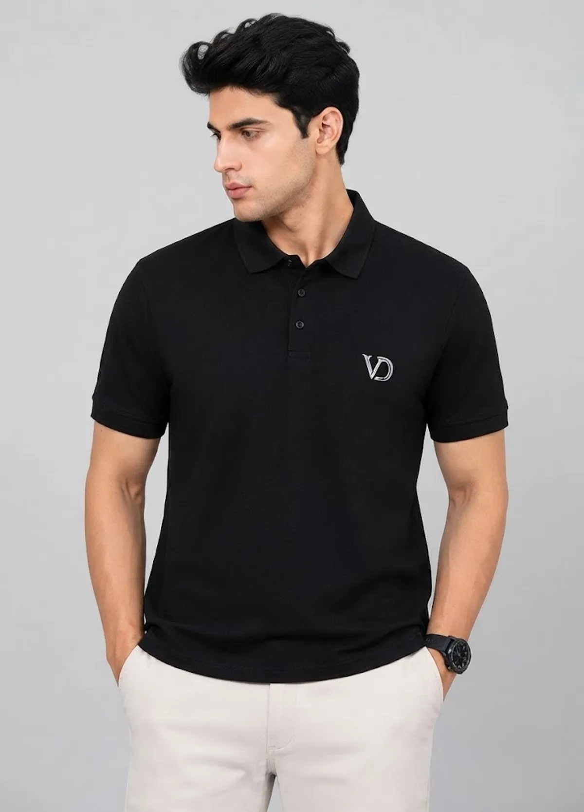 Men's Polo Collar T-Shirt with Pocket