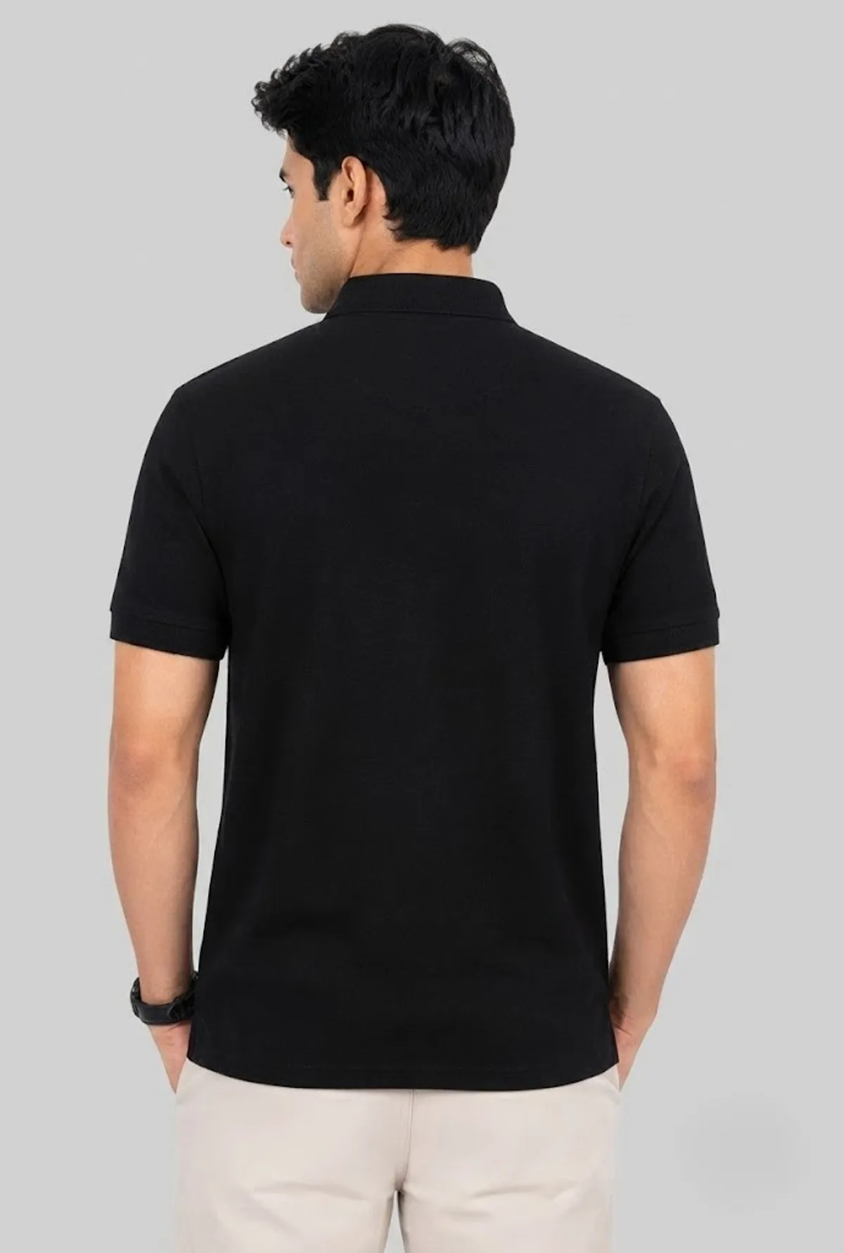 Men's Polo Collar T-Shirt with Pocket - Image 2