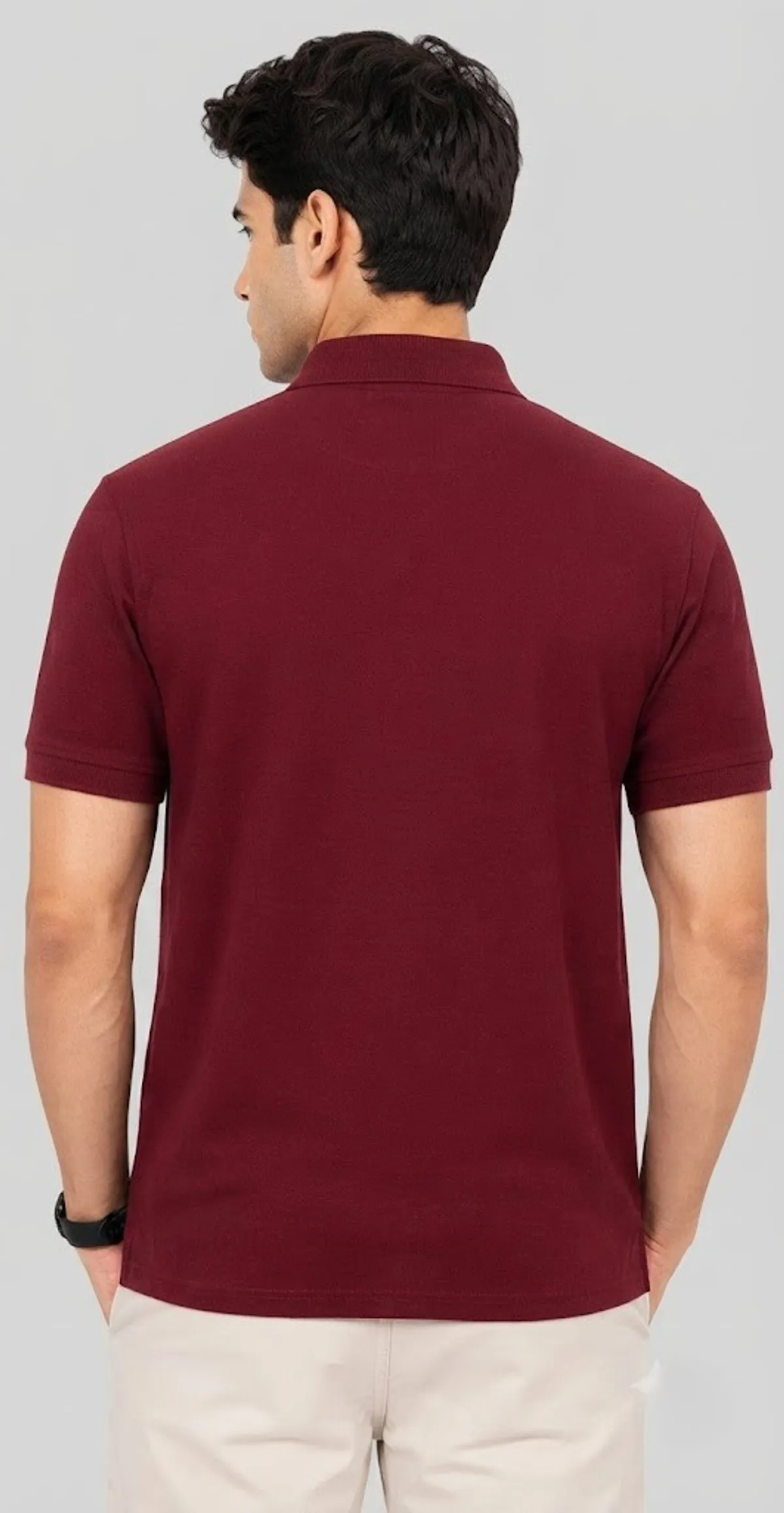 Men's Polo Collar T-Shirt with Pocket - Image 2