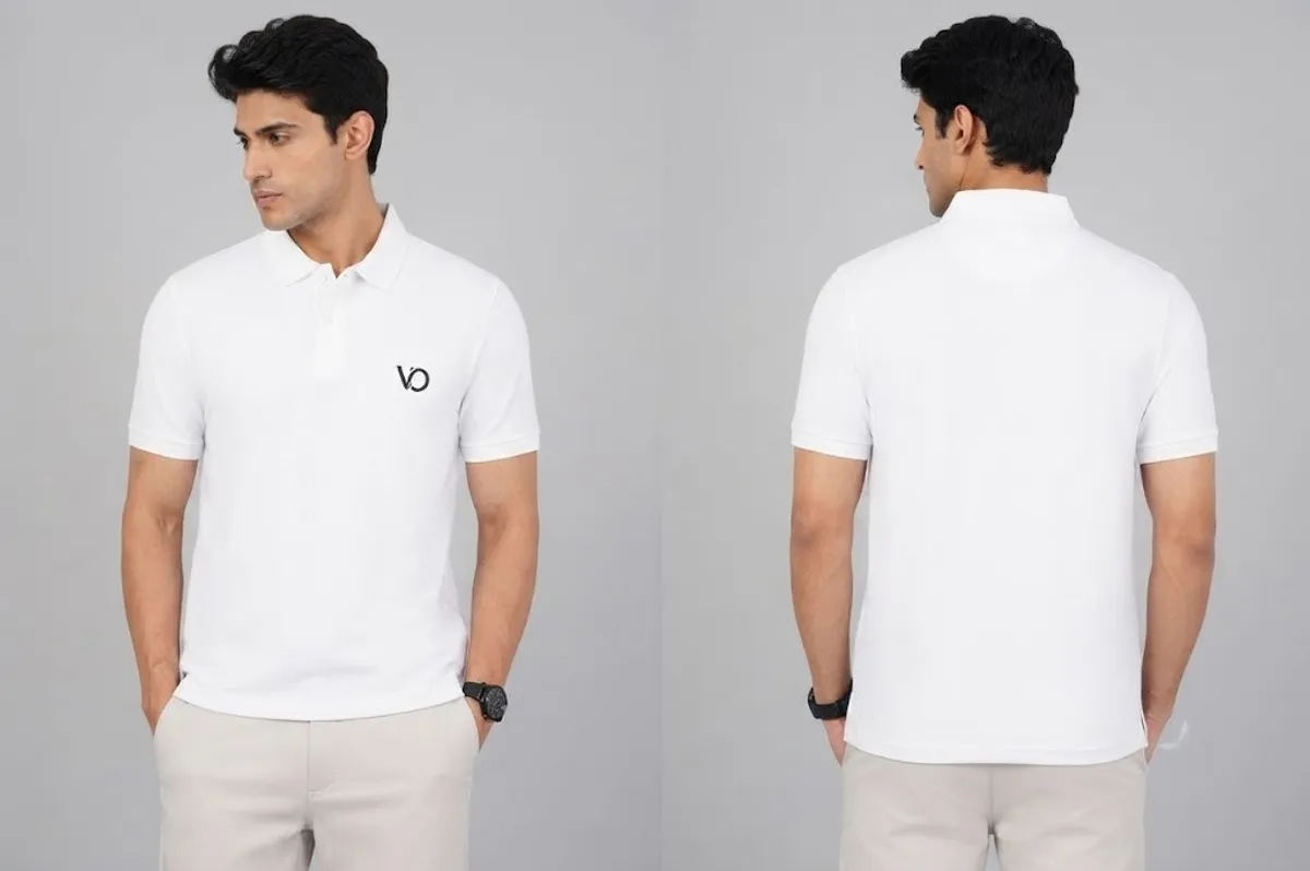 Men's Polo Collar T-Shirt with Pocket - Image 2