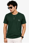 Men's Round Neck Brand Name Print T-Shirt